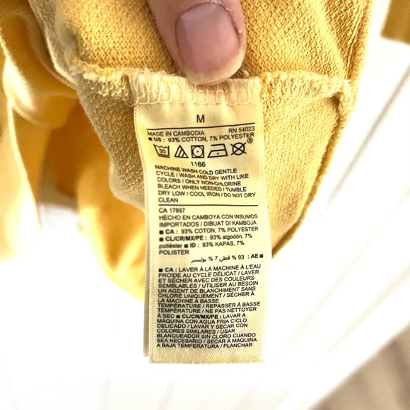 Old Navy Yellow Hoodie Dress NWT , Sz M (P2P 22”) - Picture 5 of 6